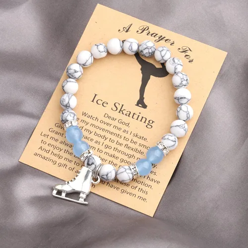 Miniatura 4 de MYOSPARK Pulsera de patinaje sobre hielo, regalo de patinadora artística, joyería para amantes del patinaje para regalos