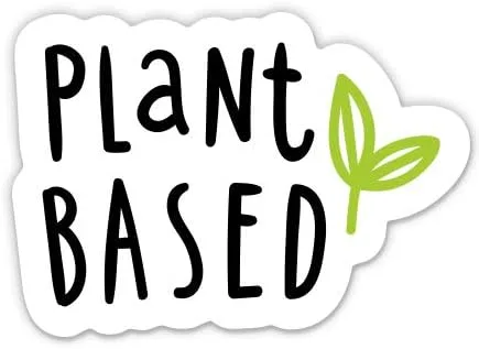 GT Graphics - Adhesivo de vinilo vegano vegetariano a base de plantas, 3 pulgadas, para automóvil, laptop, casco de teléfono, casco duro, calcomanía