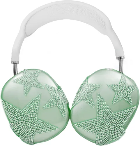 Miniatura 42 de MORWLAT Funda para AirPods Max con Diamantes de Imitación Brillantes Estrellas, Fundas Suaves Bonitas Transparentes y Brillantes para Mujeres