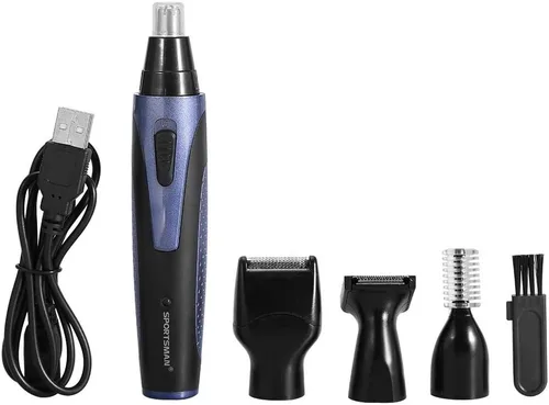 Miniatura 9 de Sonew Kit de recortadora eléctrica, juego de afeitadora facial eléctrica recargable automática de cejas de oído
