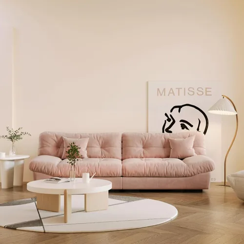 Miniatura 11 de Sofás seccionales cómodos de 89 pulgadas, sofá biplaza con 2 almohadas, sofá minimalista, sofá moderno para sala de estar, apartamento, dormitorio