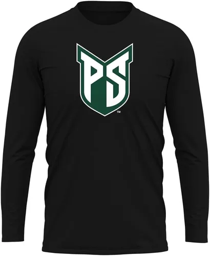 Miniatura 113 de Camisa deportiva de manga larga oficial de la NCAA Collegiate para hombre, colección negra con logotipo primario