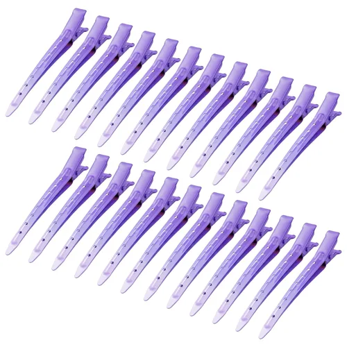 Miniatura 30 de 24 Paquetes de Pinzas Pico de Pato, Bantoye 2.75 Pulgadas Pinzas de Cocodrilo Rizadoras de Metal Antioxidante con Agujeros para Peinado del Cabello