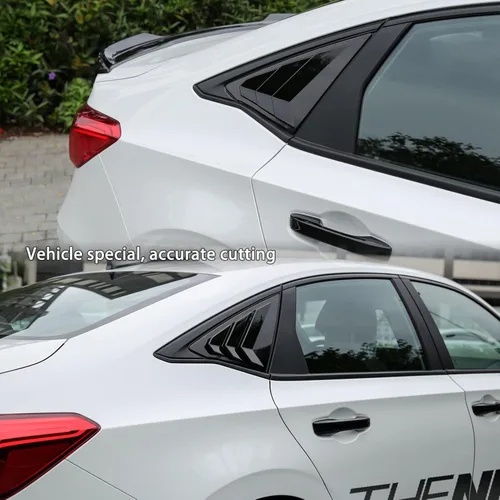 Miniatura 4 de Thenice Persianas triangulares para ventana lateral trasera Civic de 11ª generación, estilo carreras, para Honda Civic Sedan 2022, 2023, 2024, 2025