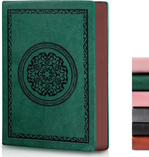 Miniatura 10 de Fetinar Cuaderno vintage de cuero 2026, 300 páginas, cuadernos de cuero con tapa blanda rayados para mujeres y hombres, cuadernos para escribir