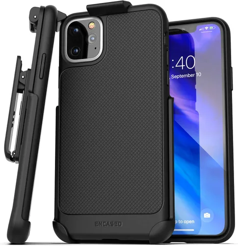 Miniatura 21 de Funda para cinturón Encased iPhone 11 con clip (Blindaje delgado) Funda de agarre delgada con cartuchera - Negro