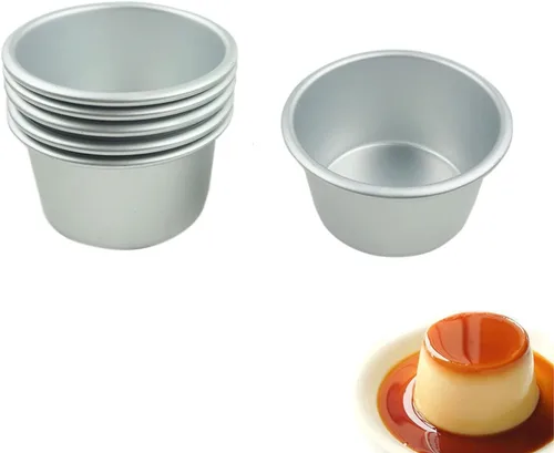 6 paquetes de moldes para popover, molde individual grande para muffins, taza de pudín de aluminio, molde fundido de chocolate, máquina para hornear