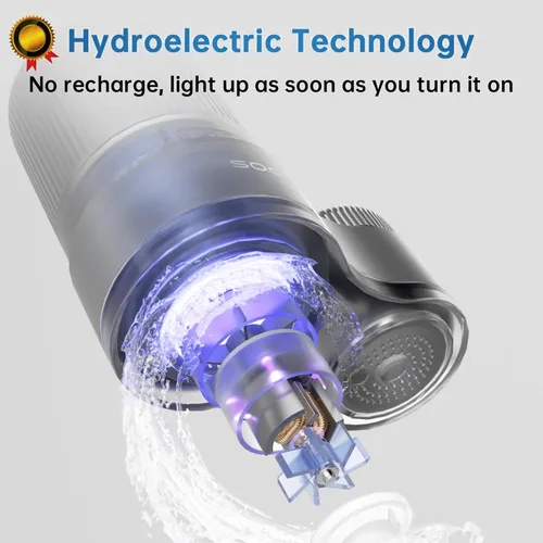Miniatura 3 de Filtro de agua para grifo, filtro de agua para fregadero certificado NSF 42 con luz azul, elimina el cloro, el olor y los metales pesados, se adapta