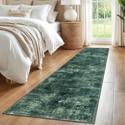 Miniatura 168 de IOHOUZE Alfombra abstracta lavable de 3 x 12 pies para pasillos, antideslizante para cocina, camino de entrada de lana sintética para interiores