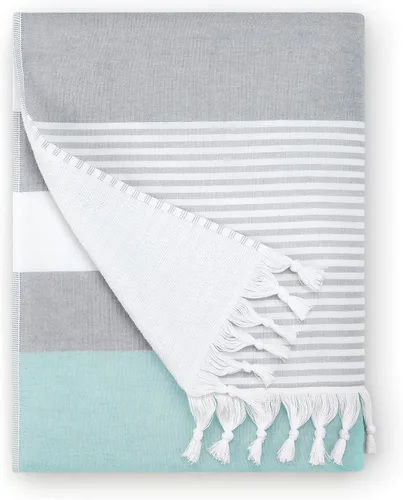 Miniatura 15 de Laguna Beach Textile Co. Toalla de playa suave turca, color azul azul, 10.16 oz/m²