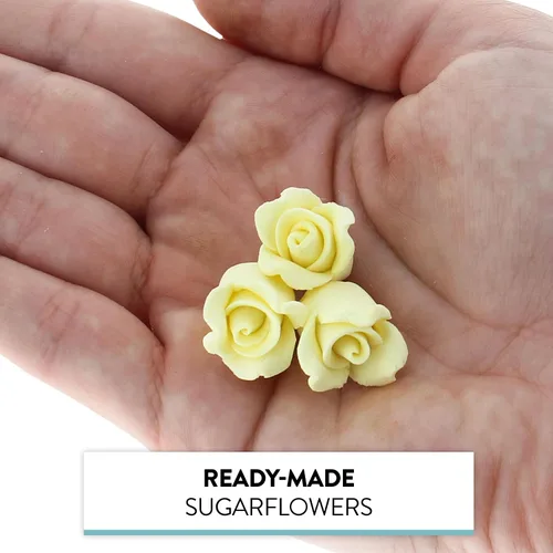 Miniatura 4 de Global Sugar Art Pastel de azúcar con flores amarillas, sin alambres, pequeñas, 36 unidades por el chef Alan Tetreault