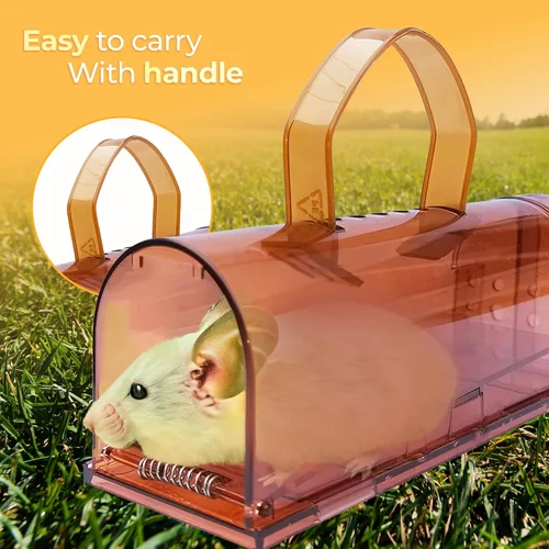 Miniatura 3 de Trampa humana para ratones para interiores y exteriores, paquete de 2 unidades, atrapa ratones y ratones, trampa pequeña para el hogar, trampa