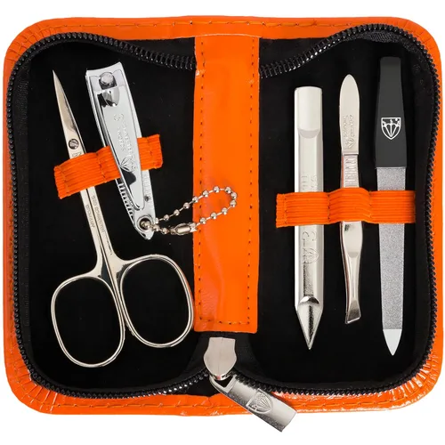 Miniatura 7 de 3 Swords Germany - Juego de 5 piezas de manicura y pedicura de calidad de marca con estuche de cuero sintético camuflaje - Hecho en Alemania