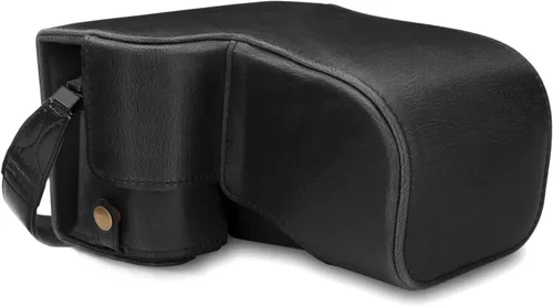 Miniatura 15 de MegaGear MG1651 Ever Ready Funda de piel para cámara Compatible con Sony Alpha A6400 (16-50mm) - Negro