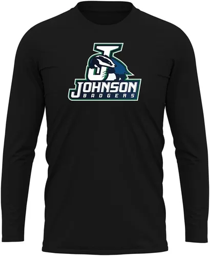 Miniatura 100 de Camisa deportiva de manga larga oficial de la NCAA Collegiate para hombre, colección negra con logotipo primario