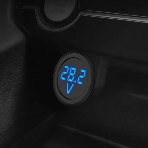 Miniatura 5 de Linkstyle Medidor de voltaje de 2 piezas CC 12 V 24 V, voltímetro de batería de 4 V-100 V, medidor de voltaje de automóvil, pantalla digital LED