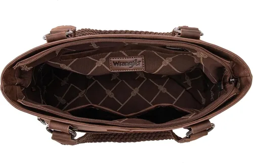 Miniatura 5 de Wrangler Bolso de mano desgastado para mujer, bolso occidental con múltiples bolsillos, bolso de mano y bolso de hombro