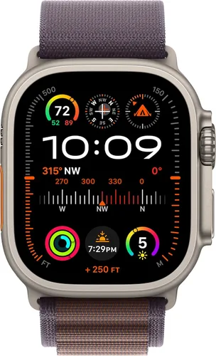 Miniatura 2 de Apple Watch Ultra 2 [GPS + Celular 49mm] Smartwatch con carcasa de titanio resistente y correa Alpine Loop Indigo pequeña. Rastreador de fitness