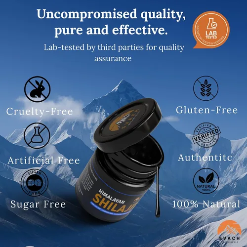 Miniatura 4 de Resina Shilajit – 1.41 onzas (100 porciones) 80% ácido fúlvico – probado en laboratorio – grado oro del Himalaya para hombres y mujeres de alta