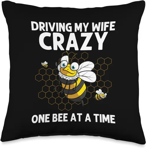 Bee Gift Bumble Bee Lover Accessories And Stuff Divertido arte de abejorro para hombres, abuelo, apicultor, amante de abejas, 16 x 16 pulgadas,
