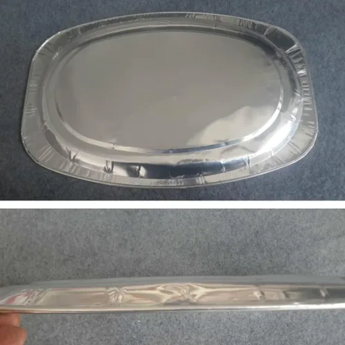 Miniatura 6 de CALLARON Bandeja de papel de aluminio 20pcs Bandeja de comida desechable Placa de papel de aluminio Placa de papel de aluminio Contenedor