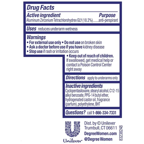 Miniatura 3 de DEGREE Sheer Powder - Desodorante antitranspirante en barra, azul, 2.6 onzas