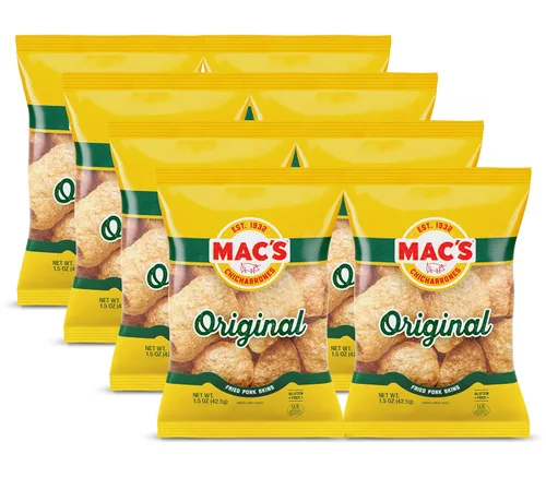 Miniatura 8 de Mac's Pieles de cerdo al rojo vivo, 5 onzas (paquete de 8)