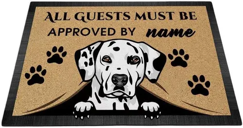 Miniatura 13 de Tapete personalizado con nombre de perro que mira al perro Cocker Spaniel, todos los invitados deben ser aprobados por alfombras para decoración