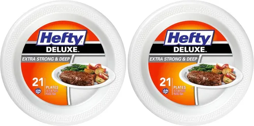 Miniatura 6 de Hefty Platos de espuma extra fuertes y profundos, redondos, blancos, 10.25 pulgadas, 21