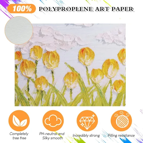 Miniatura 3 de Ctosree 100 hojas de papel pastel al óleo de 180 GSM, papel de dibujo pastel, papel de pintura de tono neutro para medios secos, óleo, lápiz pastel