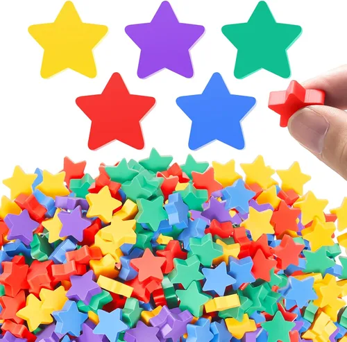 Chuangdi 500 piezas de mini borradores divertidos para niños, mini borradores de estrellas, suministros de premios a granel, borrador colorido y