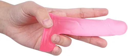 Miniatura 6 de Mini consolador realista de silicona de 4 pulgadas, tapón anal para principiantes, consolador suave con eje curvado y bolas, juguete sexual para Azul