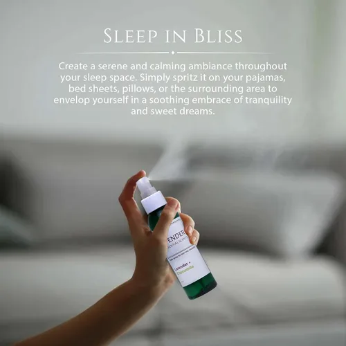 Miniatura 5 de Spray de lavanda para dormir, almohadas, ropa de cama y pijamas, aroma natural calmante de lavanda y manzanilla con energía de amatista y reiki.