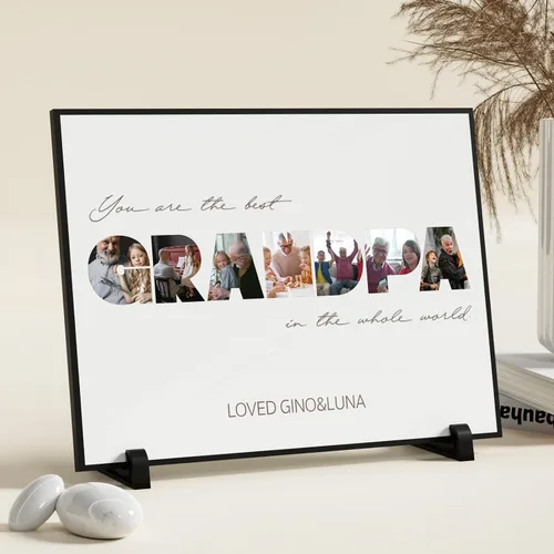 Miniatura 9 de FUONLY Regalos personalizados de Navidad y del Día de la Madre para mamá de hija o hijo, marco de madera personalizado con foto y texto, regalos