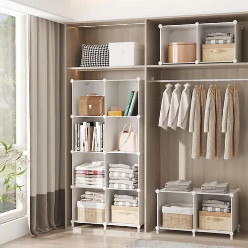 Miniatura 5 de AWTATOS Organizador de Almacenamiento en Cubos, Estantes de Cubos de Almacenamiento Estantería, 6 Cubos Organizadores de Closet y Almacenamiento