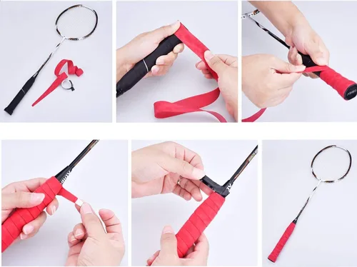 Miniatura 5 de Cinta de agarre para raqueta de tenis, diseño de punto de presión, antideslizante para raqueta de tenis, raqueta de bádminton, bate de béisbol