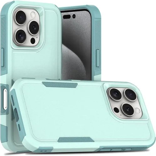 Miniatura 9 de Funda WOGROO para iPhone 8 Plus, iPhone 7 Plus de 5.5 pulgadas, funda protectora para teléfono a prueba de golpes, fuerte y duradera, color negro