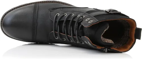 Miniatura 5 de Polar Fox Patrick MPX808583 - Botas clásicas de combate con cierre de cremallera para hombre, 7 ojales