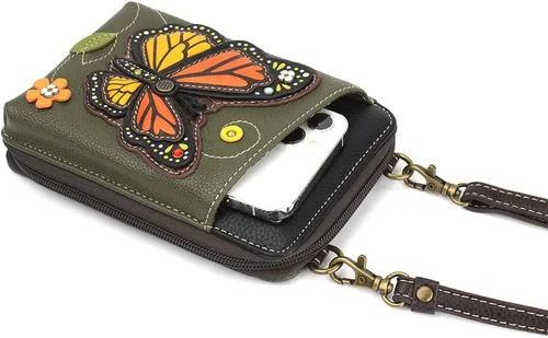 Miniatura 6 de CHALA Cartera cruzada para teléfono celular, bolso de mano multicolor de piel sintética para mujer con correa ajustable