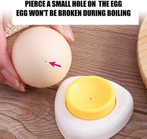 Miniatura 2 de Jawbush Piercing magnético para huevos crudos, con base magnética y bloqueo de seguridad, pelador de huevos duros, pinchador de huevos para obtener