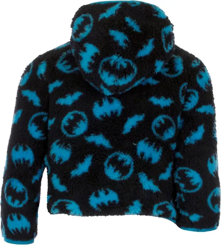 Miniatura 5 de Batman Sudadera con capucha de forro polar Sherpa con cremallera para niños DC Comics superhéroe Batman Sherpa con capucha para niños