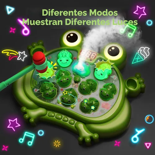 Miniatura 3 de HopeRock Juguetes para niños de 2, 3, 4, 5 años, juguetes para niños pequeños de 2 a 4 años, juego de golpear a la rana, con 5 modos, 45 niveles, 9