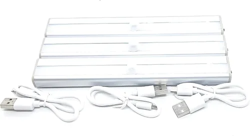 Miniatura 5 de Lock Connection® - 1 luz LED blanca recargable activada por movimiento para gabinete. Pegar en cualquier lugar/10 LED sensor de movimiento
