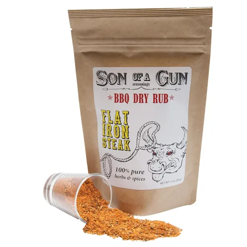 Miniatura 3 de Son of a Gun - Condimento para carne de hierro plano y condimento, mezcla de especias multiusos para asar carne de res, pollo, cerdo, hamburguesas