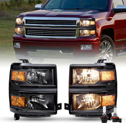 Miniatura 9 de JSBOYAT Conjunto de faros delanteros y luces traseras 2014 2015 Chevy Silverado 1500 Camioneta Pickup [Estilo de fábrica OE] lado del pasajero