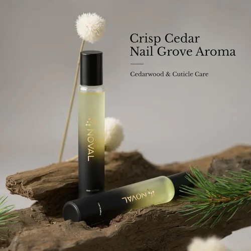 Miniatura 2 de NOVAL Aceites para cutículas enrollables para hombres y mujeres, botella de tamaño de viaje Rollerball, aroma de cedro de olor fresco, suero