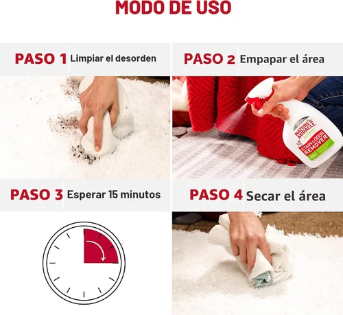 Miniatura 6 de Nature's Miracle Removedor de Manchas y Olores, Eliminador de Manchas Locales y Olores de Mascotas, Fórmula Enzimática, Aerosol de 32 Onzas