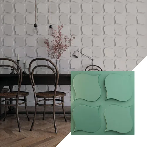 Miniatura 30 de Ekena Millwork WP20X20CVWH 19 5/8 pulgadas de ancho x 19 5/8 pulgadas de alto Clover EnduraWall Decorativo 3D Panel de Pared Cubre 2.67 pies