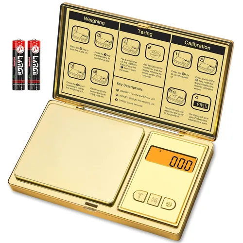 GRAM PRES Báscula digital de bolsillo de 10.58 oz/0.00 oz de precisión, pequeña moneda de joyería en polvo, báscula digital de gramos y onzas,