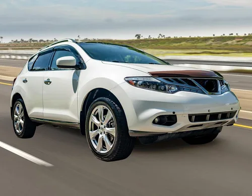 Miniatura 5 de IKON MOTORSPORTS - Visera de ventana compatible con Nissan Murano 2009-2014, acrílico sin pintar, negro, protector de lluvia, deflector de aire